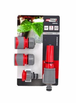 awtools Awtools 4-delni komplet škropilnikov z gumijastim ročajem 3/4"