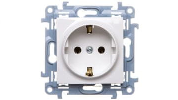 shumee Simon 10 Enojna vtičnica schuko bela 16A 250V IP20 CGSZ1.01/11