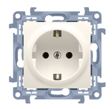 shumee Simon 10 Enojna vtičnica schuko krem 16A 250V IP20 CGSZ1.01/41