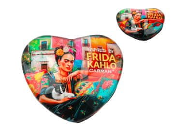 Carmani MAGNET ZA HLADILNIK V OBLIKI SRCA, FRIDA KAHLO, UMETNIŠKI PRIPOMOČEK, DARILO ZA NJO