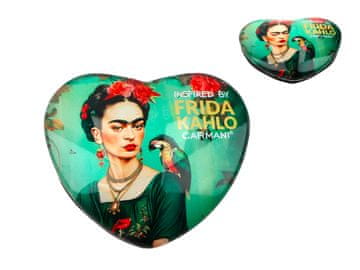 Carmani MAGNET ZA HLADILNIK FRIDA KAHLO V VZORCU SRCA, SLIKARSKI PRIPOMOČEK, DARILO ZA KUHINJO