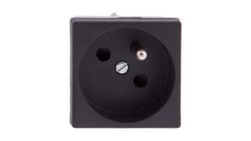shumee Simon Connect K45 enojna vtičnica z/brez 16A IP20 črna K02/14