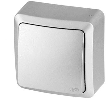 Elektro-Plast Berg enopolno stikalo brez kontakta 10AX IP20 srebrno 3710-06