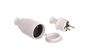 shumee Komplet stikal (vtičnica GN-H2 + vtič WT-40H) IP44 bela ZP-H2