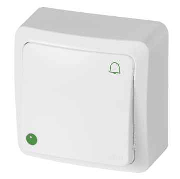 Elektro-Plast Berg normalno odprto stikalo za zvonec 10AX IP20 bela 3714-00