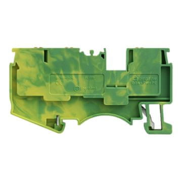shumee 4mm2 1P 3-žilni vtični priključni blok, rumeno-zelen, PE 3961