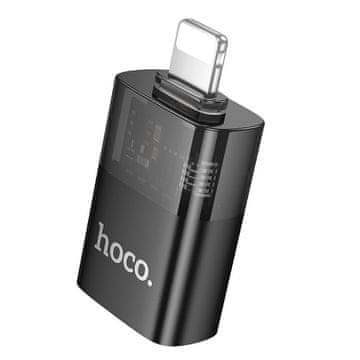 Hoco OTG Lightning-USB A adapter Hoco UA36, črn, prozoren