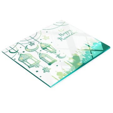shumee Steklena tabla z dekorativnim tiskom Srečen ramadan 60x52 cm