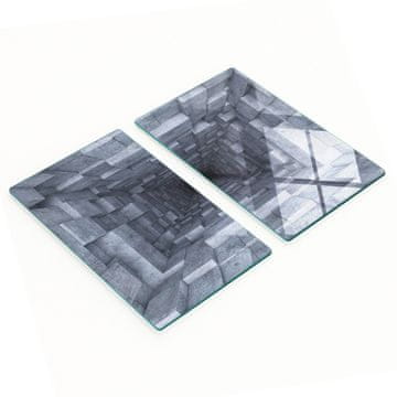 shumee Večnamenske dekorativne steklene table s potiskom 2x30x52 cm