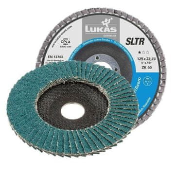 LUKAS-Erzett Lukas lamelni disk 125 mm P 80 sltr nerjaveče jeklo cirkonij