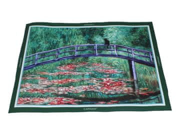 Carmani Namizni prt - C. Monet, Most čez ribnik z lokvanji (carmani)