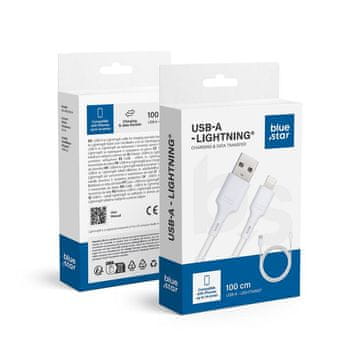 Blue Star USB-A-Lightning kabel Blue Star 2,4 A, 1 m, DC-001AL2.4, bel