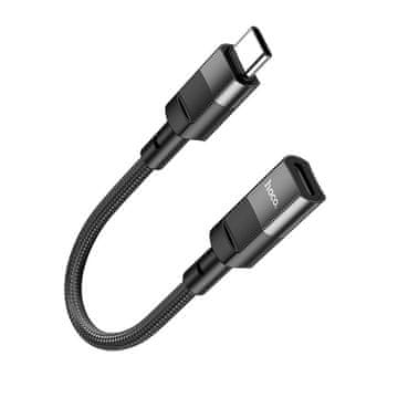 Hoco OTG USB-C na Lightning adapter Hoco 3A 0,1 m U107 črn