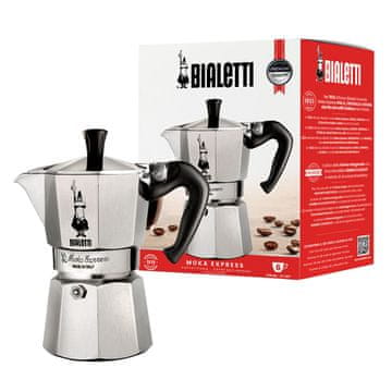 BIALETTI Bialetti Moka Express Kavni aparat, 0.3 L, Aluminij/Črna