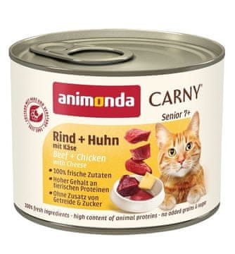 Animonda animonda Carny mokra hrana za mačke, piščanec, govedina, sir, 200g