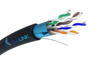 Extralink Extralink CAT5E FTP V2 OUTDOOR omrežni kabel 100m, črna