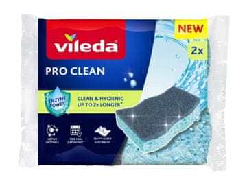 slomart Viskozni čistilni gobici z encimi Vileda Pro Clean, 2 kosa