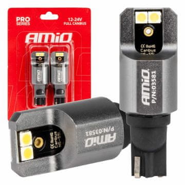 slomart Avto LED žarnici AMiO T15 W16W Canbus 4x3030 SMD, bela, 12V/24V