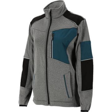 slomart Lahti Pro Bluza damska delovna jakna, siva/črna/turkizna, 2XL