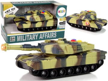 slomart Vojaški Tank 1:32 Moro Braon LEAN TOYS s Svetlobo in Zvokom