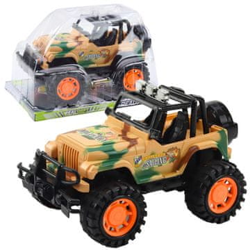 slomart LEAN TOYS Velik vojaški terenski avto Off-Road, bež, 25 cm