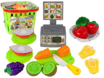 slomart Košarica z zelenjavo za rezanje in tehtnico LEAN TOYS
