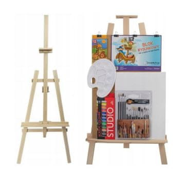 slomart WOODOK Velik slikarski set, barve, čopiči, stojalo
