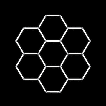 LAMPA ATL ZD211C LED svetilka, 7 hexagonov, 234x244cm