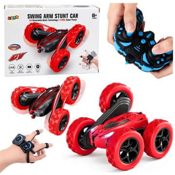 slomart LEAN TOYS RC avto kaskader, 360 upravljanje z gestami, rdeč