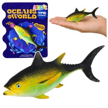 slomart LEAN TOYS GUMIJASTI TUNA - Realistična Figurica Morske Ribe, 14 cm