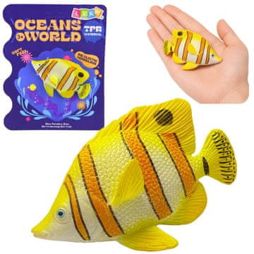 slomart LEAN TOYS GUMIJASTA ZLATNA RIBICA MOTIL - Realistična Figurica, 10,5 cm