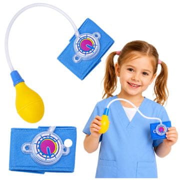 slomart Otroški merilnik krvnega tlaka LEAN TOYS, modri, s premikajočo se kazalko