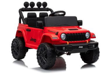 slomart LEAN CARS Jeep Rubicon DK-JWR558 24V otroški avtomobil na akumulator, rdeč