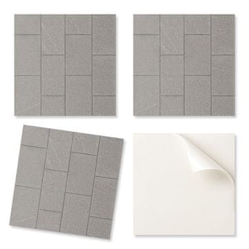 COLORAY Komplet samolepilnih vinilnih ploščic z vzorcem kamnitih ploščic 4x50x50 cm