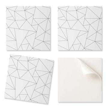 COLORAY Komplet samolepilnih PVC ploščic z abstraktnim trikotnim vzorcem 20x20x20 cm