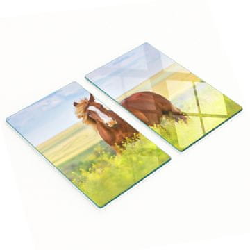 shumee Večnamenske dekorativne kuhinjske deske Kaljeni rjavi konj 2x30x52 cm