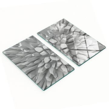shumee Komplet kuhinjskih desk iz kaljenega stekla s 3D-tiskanjem 2x30x52 cm
