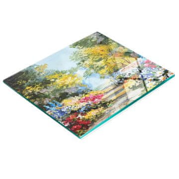shumee Večnamenska dekorativna steklena kuhinjska deska Summer Park 60x52 cm
