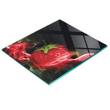 shumee Dekorativna steklena servirna deska za prigrizke Jagodni dim 60x52 cm
