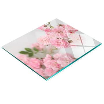 shumee Kaljena večnamenska dekorativna steklena tabla Divje vrtnice 60x52 cm