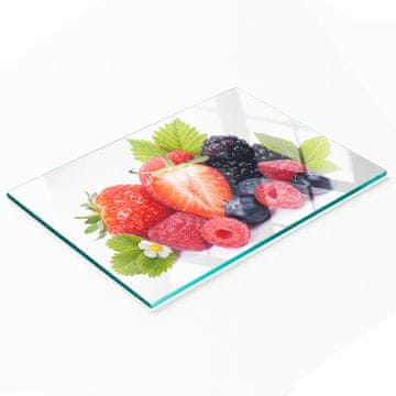 shumee Kaljena večnamenska dekorativna steklena tabla Gozdni sadeži 80x52 cm