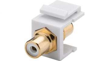 Goobay Keystone Cinch/RCA modul - Cinch vtičnica bela - Cinch vtičnica 79676