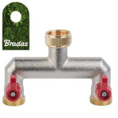 Bradas 2-potni razdelilnik z ventili GW 3/4 do 2x GZ 3/4 BR-3034 bradas 4641