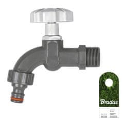 Bradas 3/4" plastična vrtna pipa z nastavkom za hitri priključek Bradas 0612