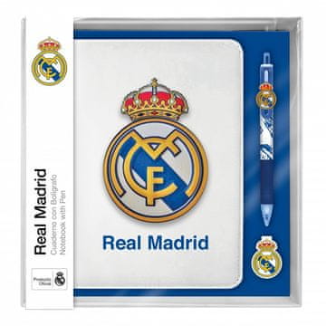 slomart Komplet: Noterik + 10 barvni svinčnik Real Madrid