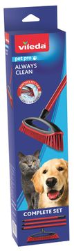 Vileda Krtača za nego dlak Vileda Always Clean PET PRO, rdeča/črna