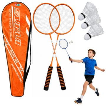 slomart Set za badminton LEAN TOYS: 2 loparja, 3 peresa, torba