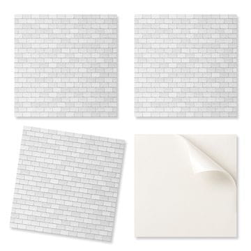 COLORAY Komplet vinilnih stenskih ploščic z vzorcem opečne stene 20x20x20 cm