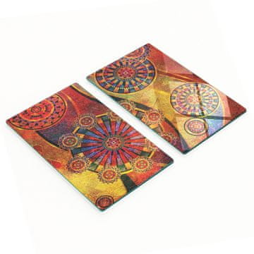 shumee Elegantne in trpežne steklene table z abstraktnim vzorcem 2x30x52 cm