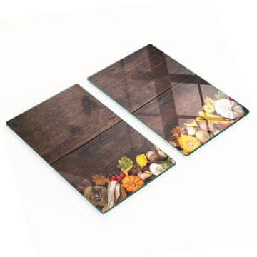shumee Kuhinjske večnamenske dekorativne deske Steklene gobe Les 2x30x52 cm